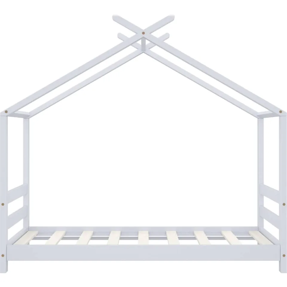 vidaXL Kinderbedframe massief grenenhout wit 70x140 cm, foto 2