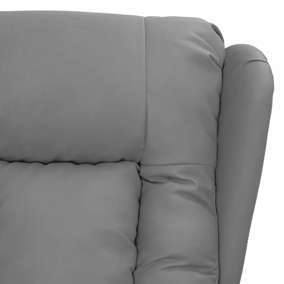 vidaXL Massagestoel kunstleer grijs, foto 4