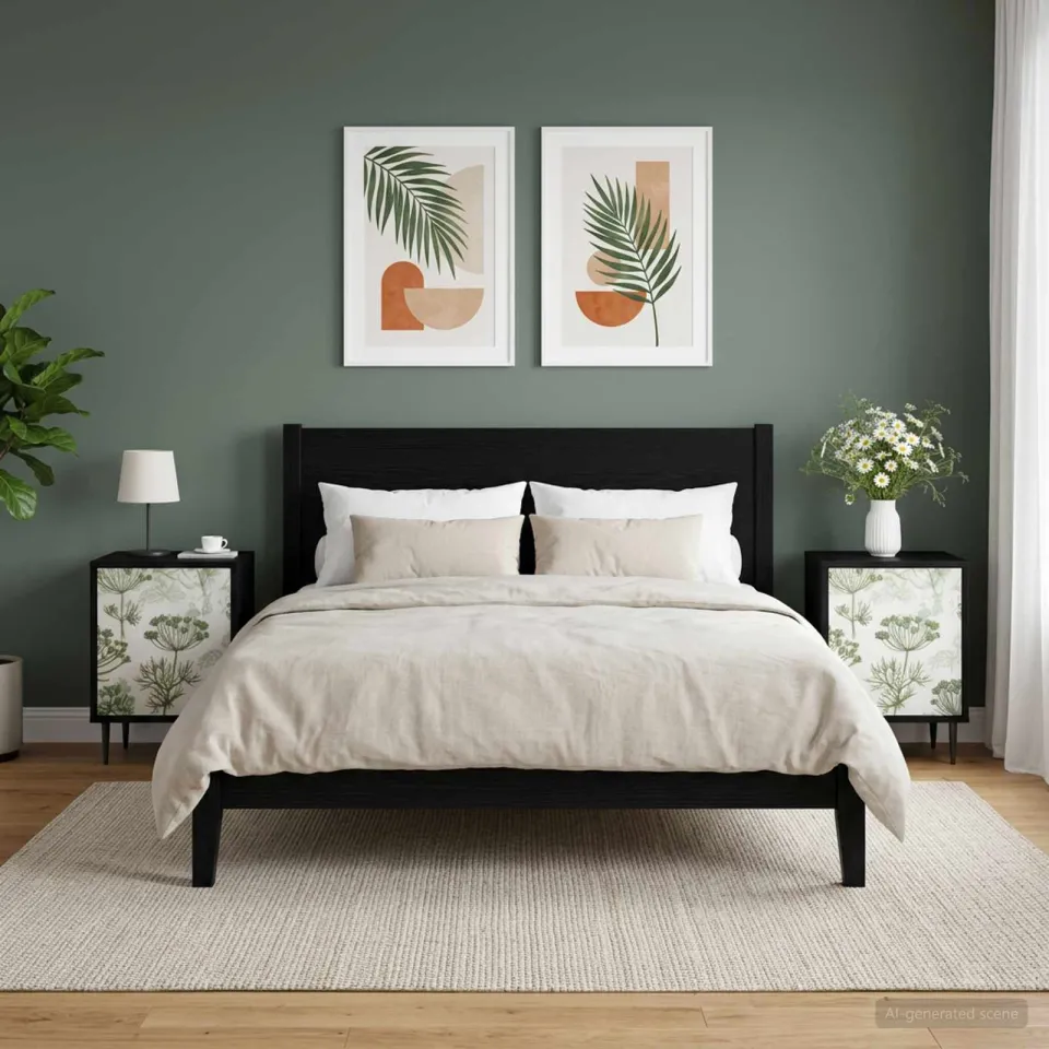 vidaXL Nachtkastje GOTHA 2 st Zwart eiken 36 x 33 x 51 cm Bewerkt hout, foto 4