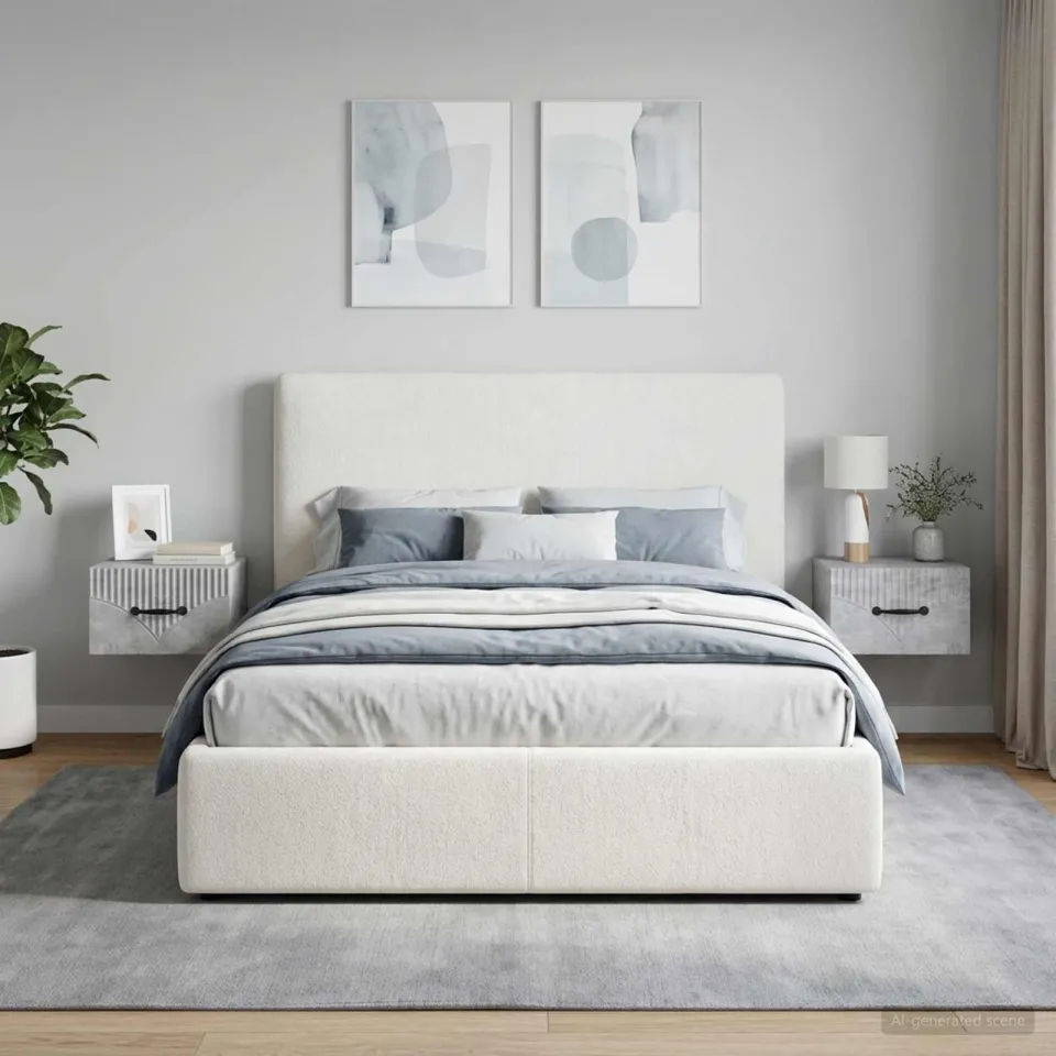 vidaXL Wandbeugel Bedkast 2 st Betongrijs 34,5 x 33 x 20 cm grijs, foto 4