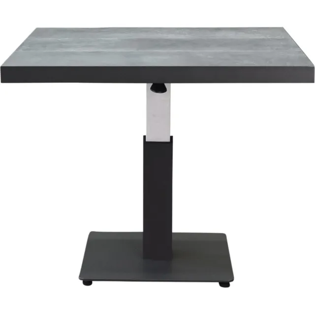 AVH-Collectie San Sebastian lounge dining tuintafel 90x90xH49,5-H74,5 cm in hoogte verstelbaar keramisch antraciet