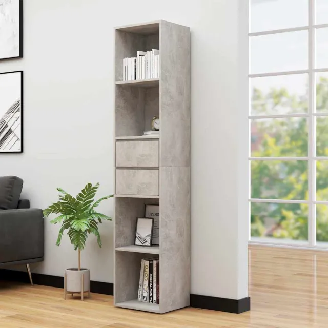 vidaXL Boekenkast 36x30x171 cm bewerkt hout betongrijs