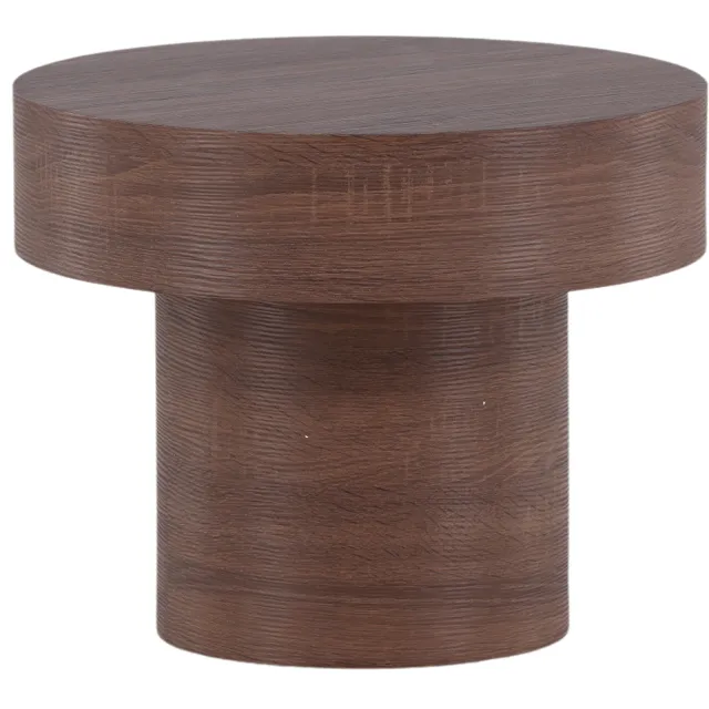 Nest living Manuel houten bijzettafel bruin - Ø 50 cm