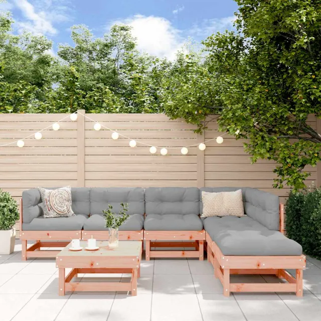 vidaXL 7-delige Loungeset massief douglashout bruin, foto 2
