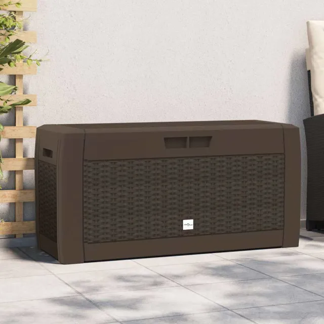 vidaXL Tuinbox 119x48x60 cm polypropeen bruin