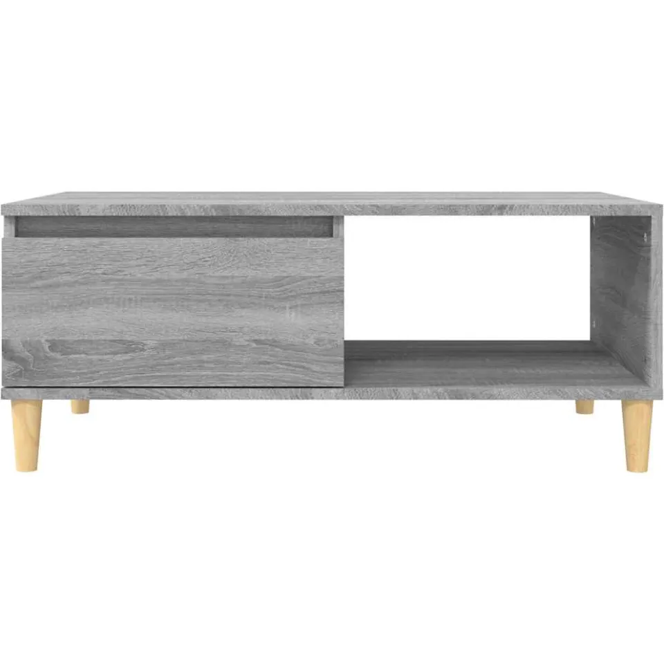 vidaXL Salontafel 90x50x36,5 cm bewerkt hout grijs sonoma, foto 3