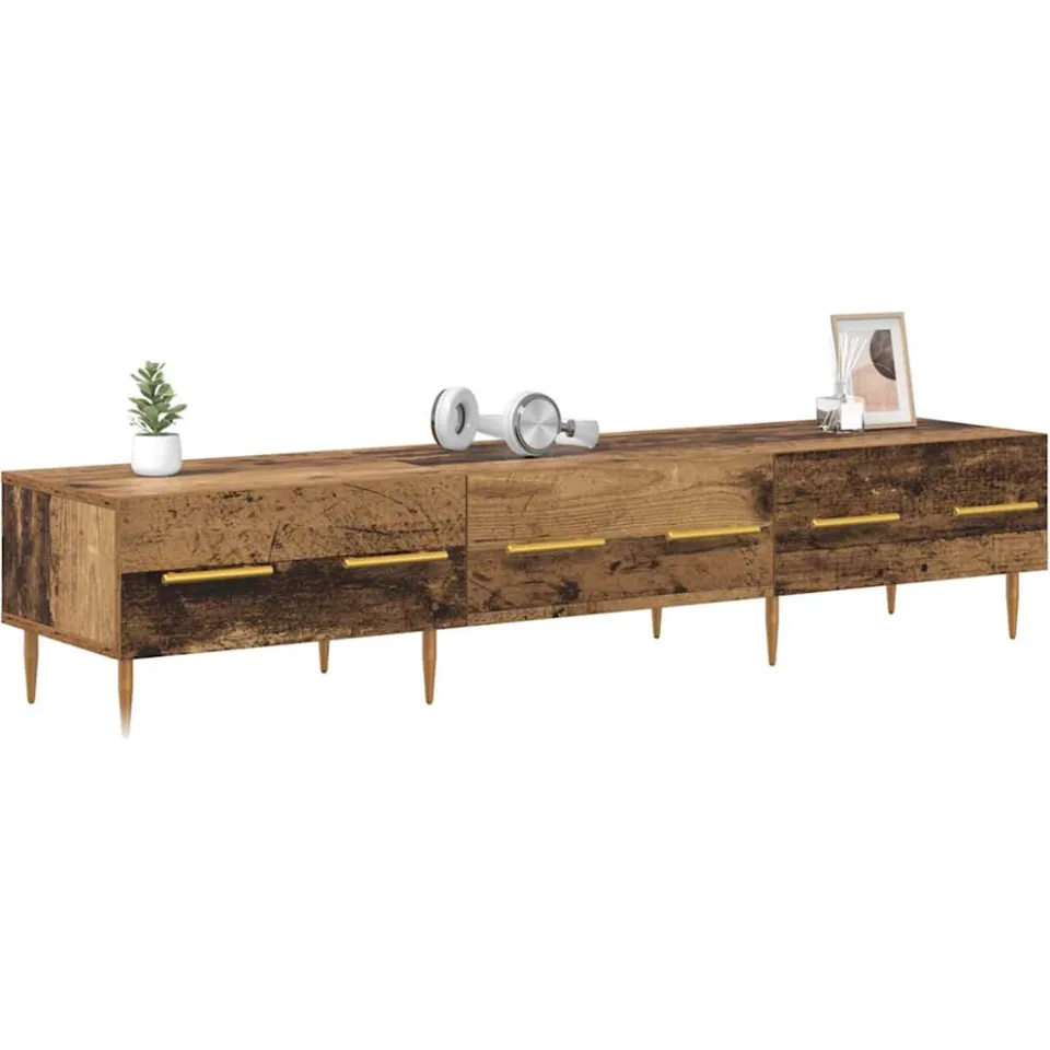 vidaXL TV-kast 150 x 36 x 30 cm Oud Hout Bewerkt hout Bruin
