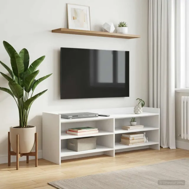 vidaXL TV-kast 130 x 33 x 47 cm Wit