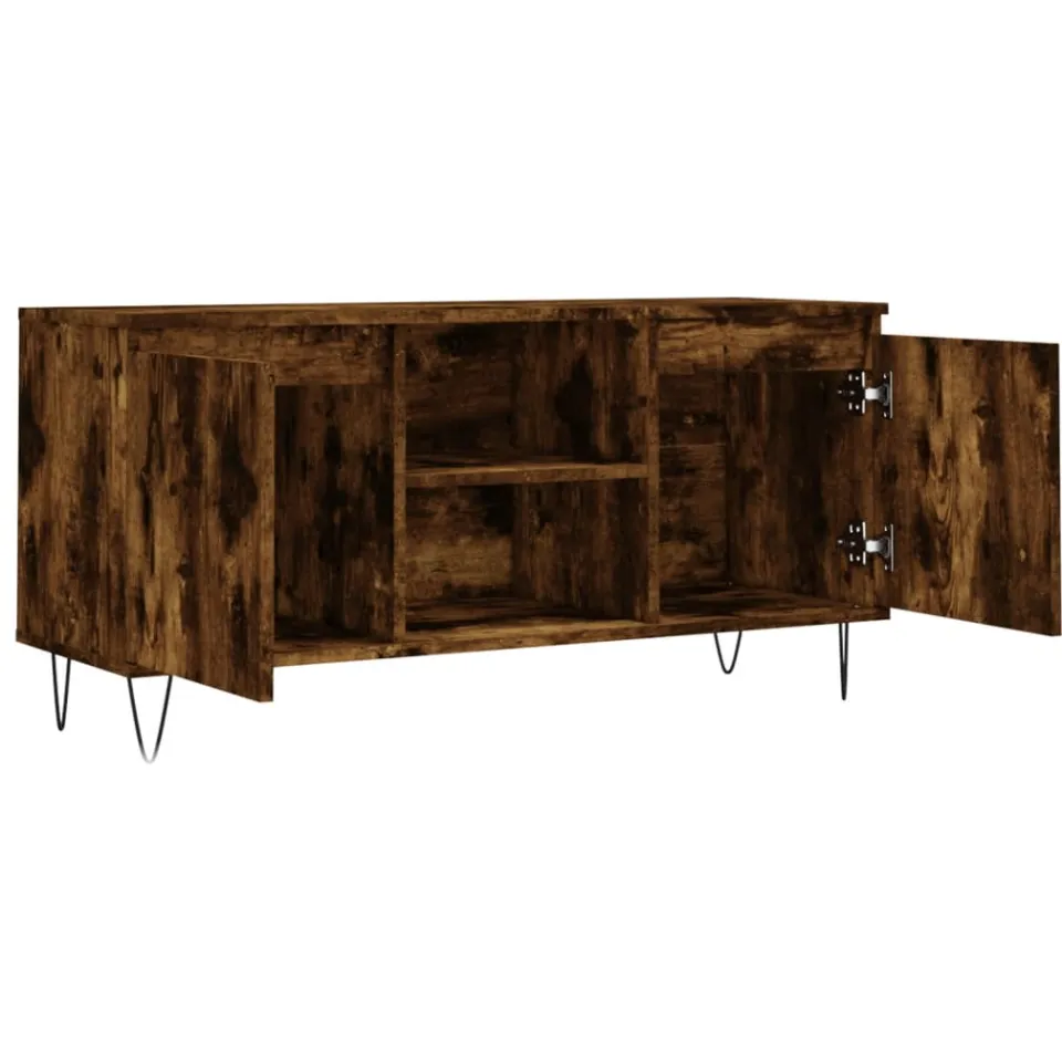 vidaXL Tv-meubel 104x35x50 cm bewerkt hout gerookt eikenkleurig, foto 4
