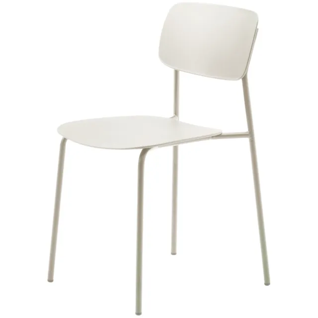 Olivine Julan kunststof eetkamerstoel grijs/beige