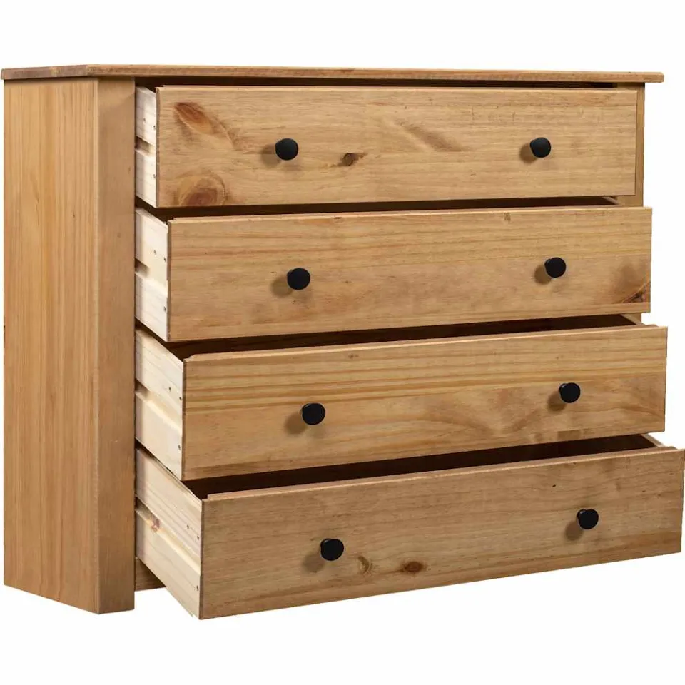vidaXL Bijzetkast Panama Range 80x40x73 cm grenenhout bruin, foto 3