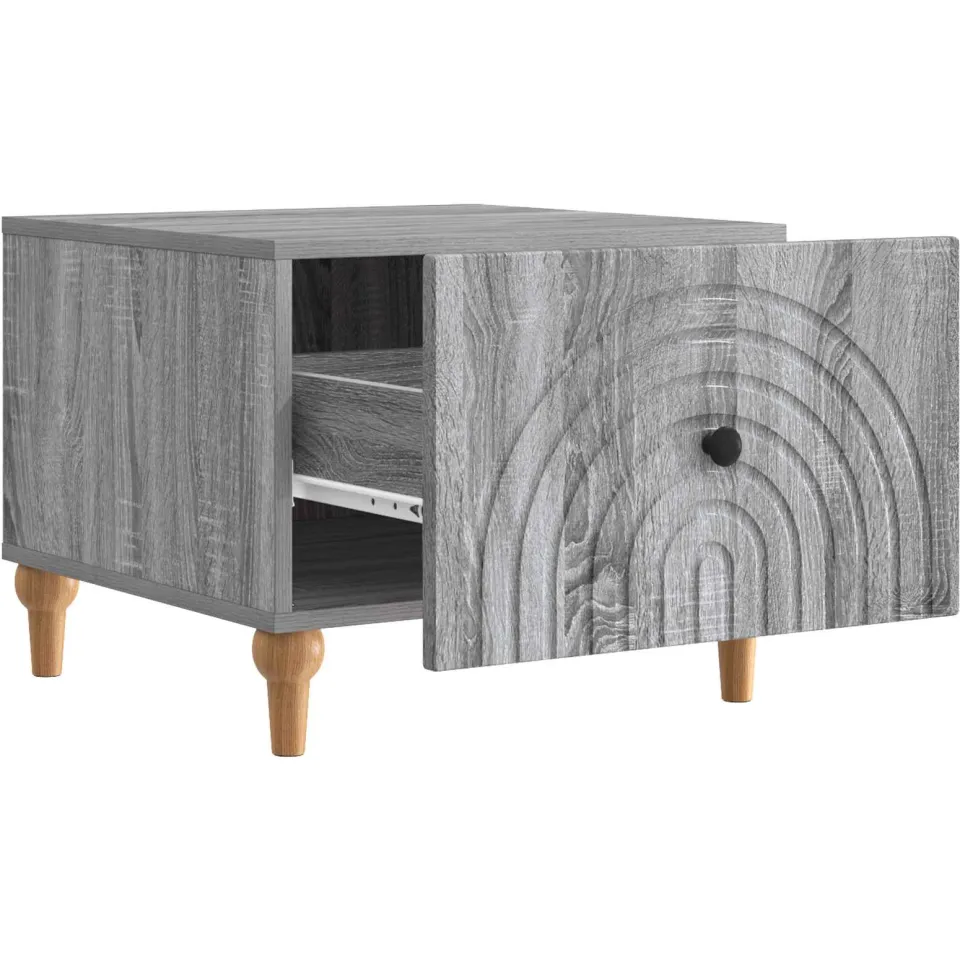 vidaXL Salontafel met lade Grijs sonoma 49 x 50 x 40 cm Bewerkt hout, foto 4