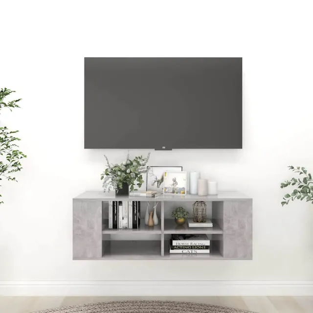 vidaXL Tv-wandmeubel 102x35x35 cm bewerkt hout betongrijs grijs, foto 2