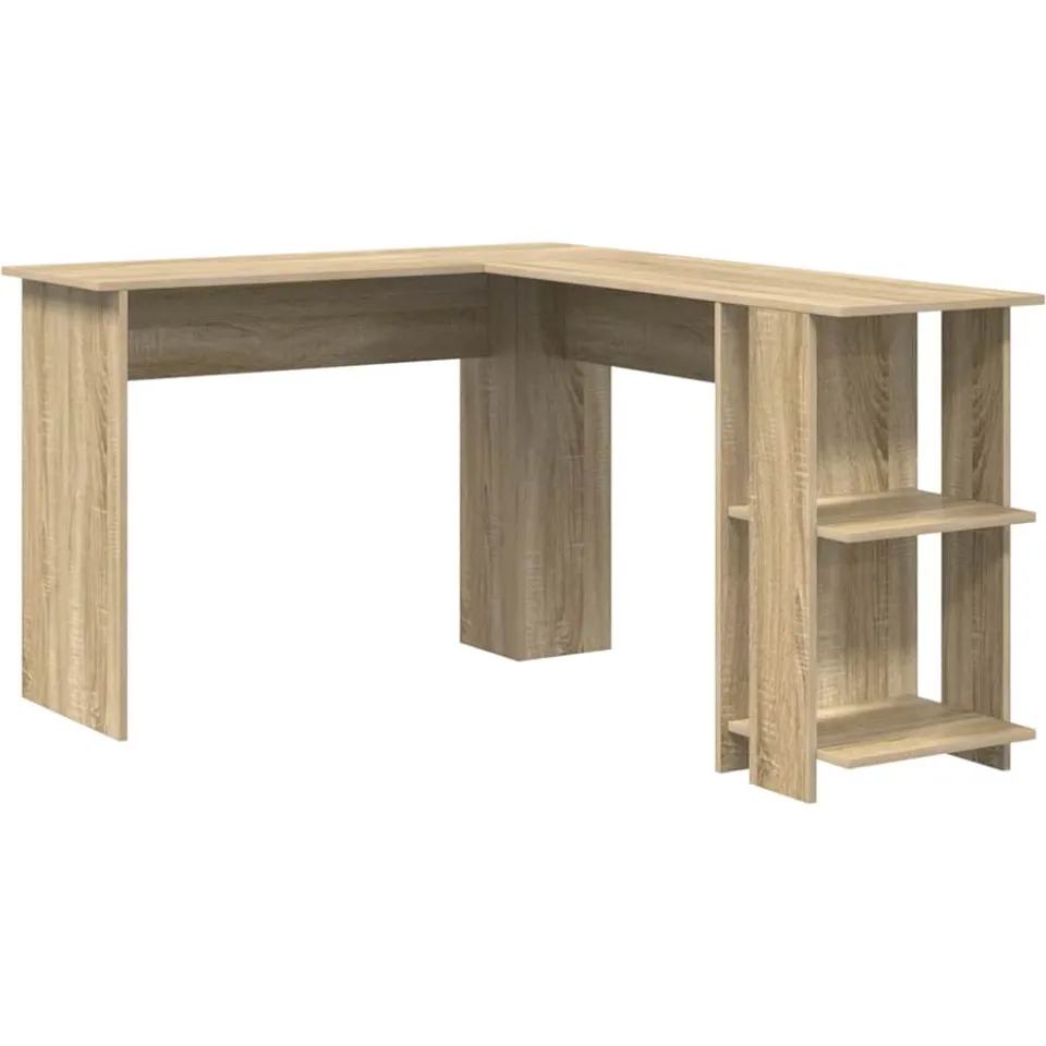 vidaXL Hoekbureau Sonoma Eiken 140 x 113,5 x 75 cm Bewerkt hout, foto 3
