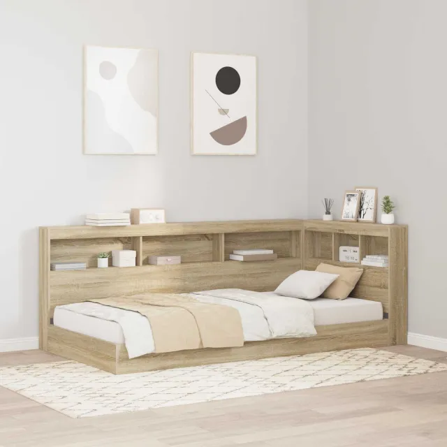 vidaXL Opberghoofdbord Sonoma Eiken Bewerkt hout Bruin
