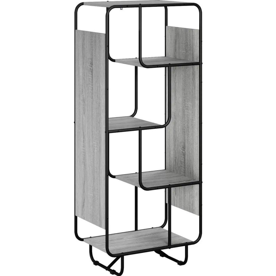 vidaXL Hoge kast Grijs Sonoma 60 x 37,5 x 144 cm Bewerkt hout, foto 3