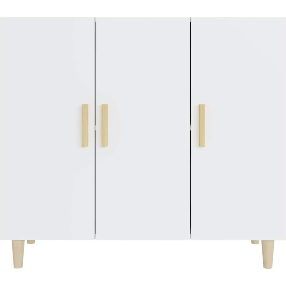 vidaXL Dressoir 90x34x80 cm bewerkt hout wit, foto 4