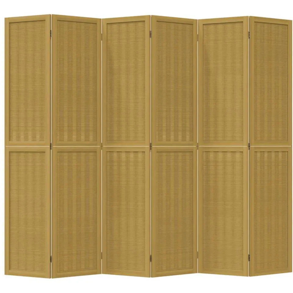 vidaXL Kamerscherm met 6 panelen massief paulowniahout bruin, foto 5