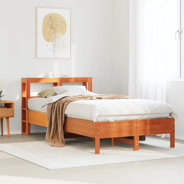 vidaXL Bedframe zonder matras massief grenenhout wasbruin 120x200 cm
