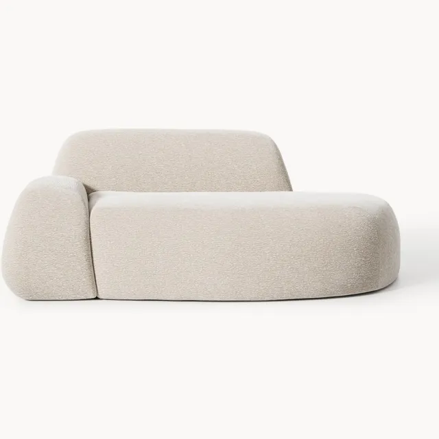 Westwing Collection Bank Wolke (2-zits) met chaise longue Beige
