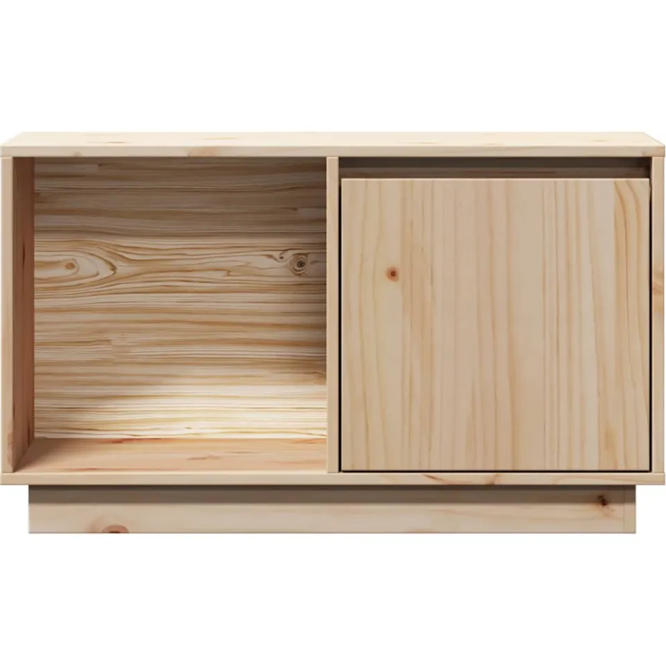 vidaXL Tv-meubel 74x35x44 cm massief grenenhout bruin, foto 2