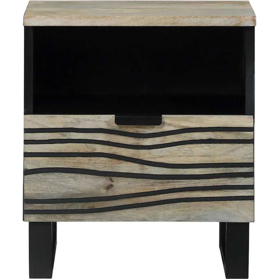 vidaXL Nachtkastje 2 st Wit 40 x 33 x 46 cm Bewerkt hout, foto 4
