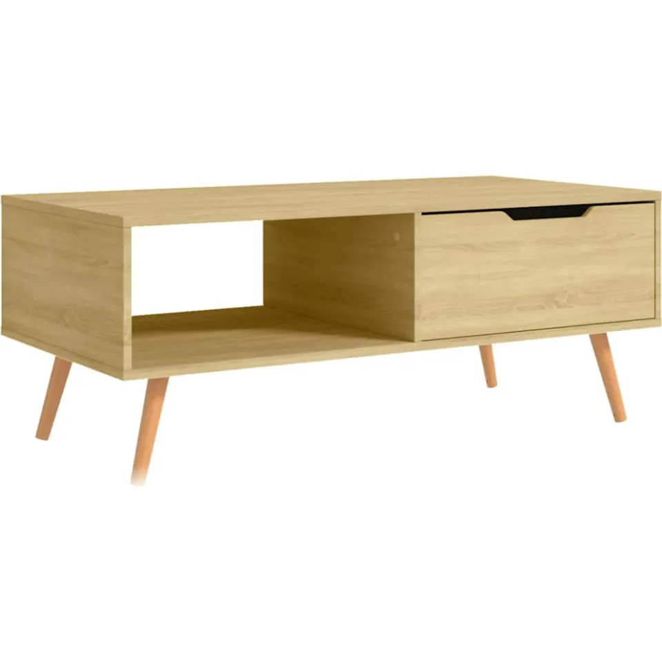 vidaXL Salontafel 100x49,5x43 cm bewerkt hout sonoma eikenkleurig, foto 3