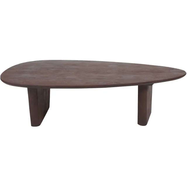 Home67 Salontafel Rudo 135 x 75 cm - Espresso Mangohout - Organisch - Japandi Bruin