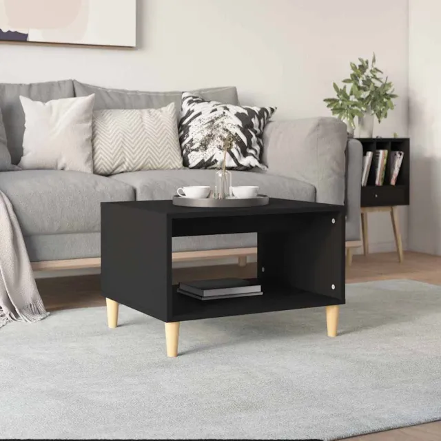 vidaXL Salontafel 60x50x40 cm bewerkt hout zwart, foto 2