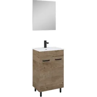 Royo Ava 50 2d Badmeubelset Eik En Zwart Hout