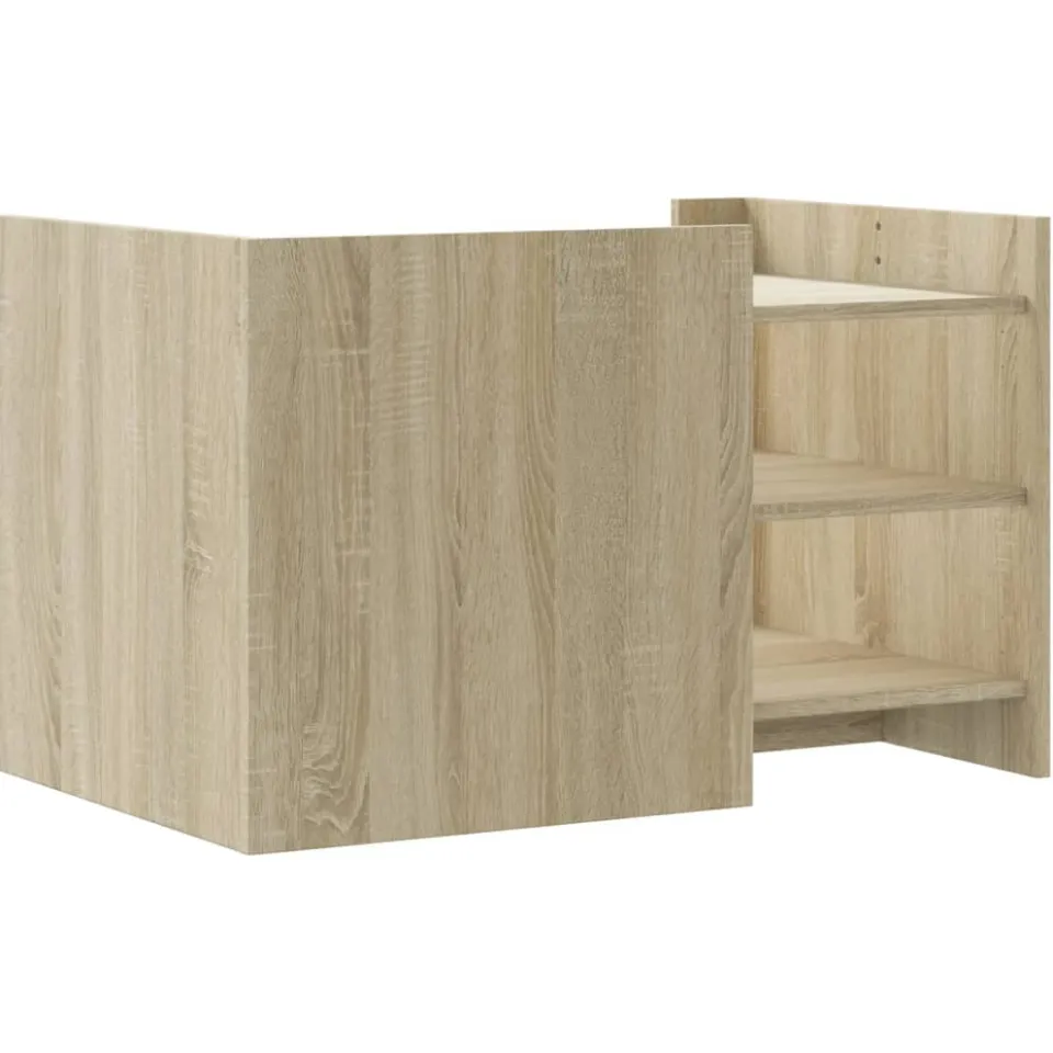 vidaXL Salontafel 80x50x50 cm bewerkt hout sonoma eikenkleurig, foto 4