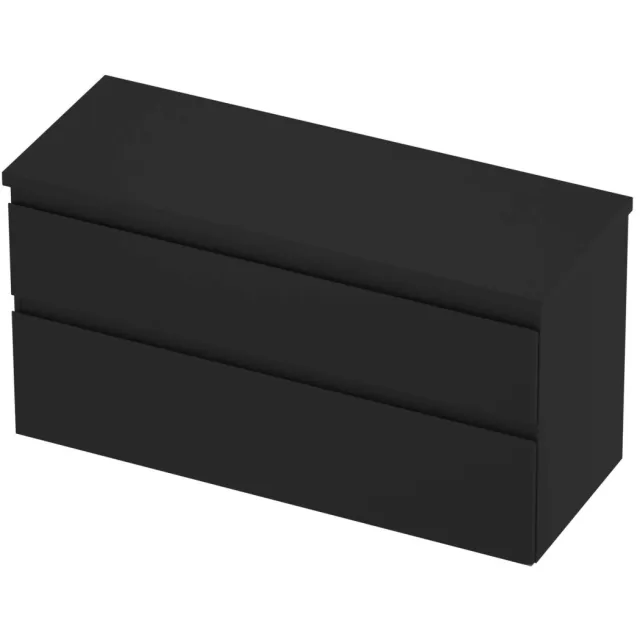 Proline Deck Badmeubelset Asymmetrisch 120x46x55 cm Mat Zwart