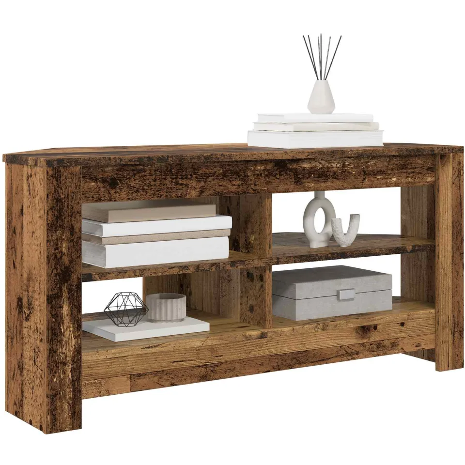 vidaXL HoekTVKast 102 x 41 x 50 cm Oud hout bruin, foto 3