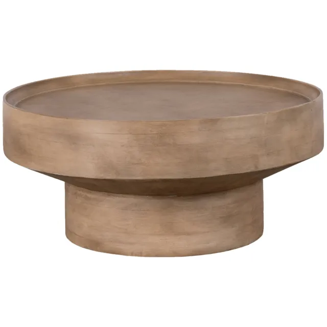 Lewis & Loft Salontafel Luus - FSC-gecertificeerd mangohout - Rond ⌀80 cm - Mat bruin