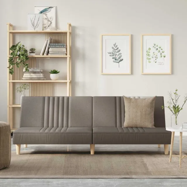 vidaXL Slaapbank stof taupe