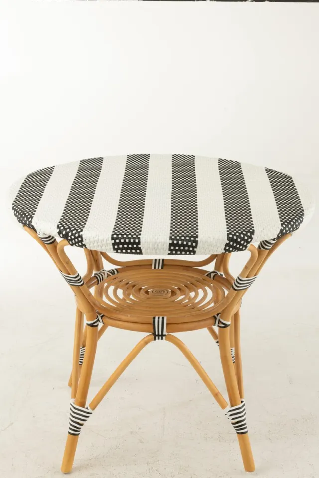 J-Line tafel Live - rotan/kunststof - naturel/zwart