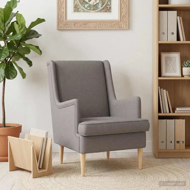 vidaXL Fauteuil Taupe Stof