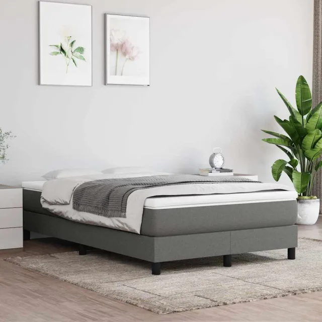 vidaXL Pocketveringmatras medium 120x200x20 cm stof donkergrijs