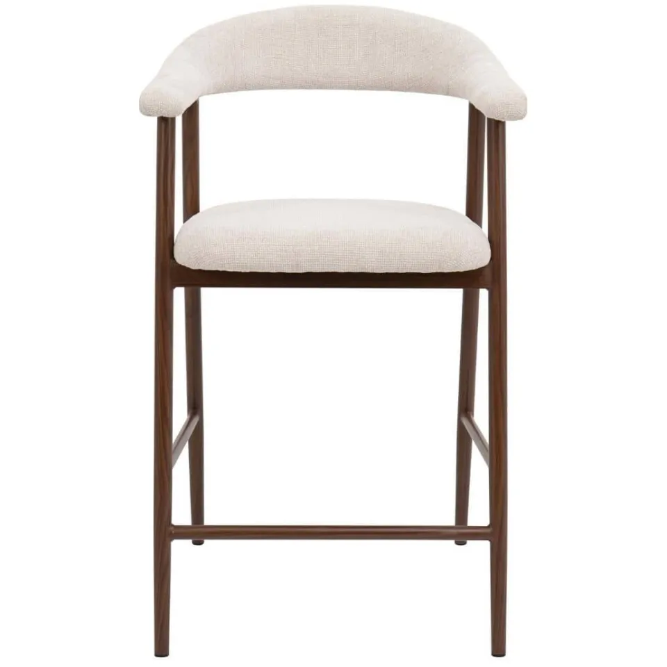 Giga Meubel Mila barkruk beige walnoot