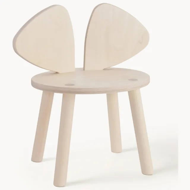 Nofred Kinderstoel Mouse van hout Beige