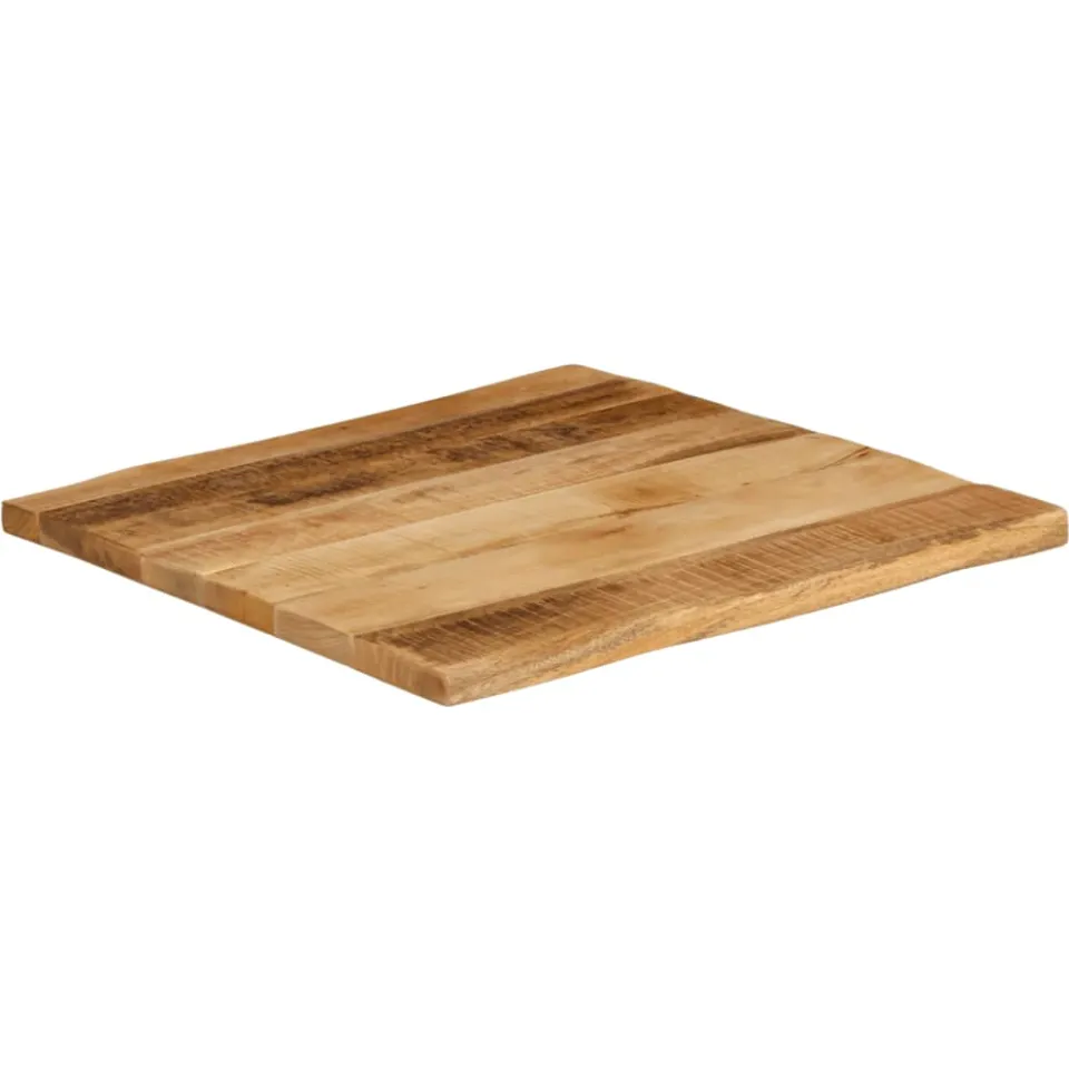 vidaXL Tafelblad met natuurlijke rand 80x80x2,5 cm massief mangohout bruin, foto 2
