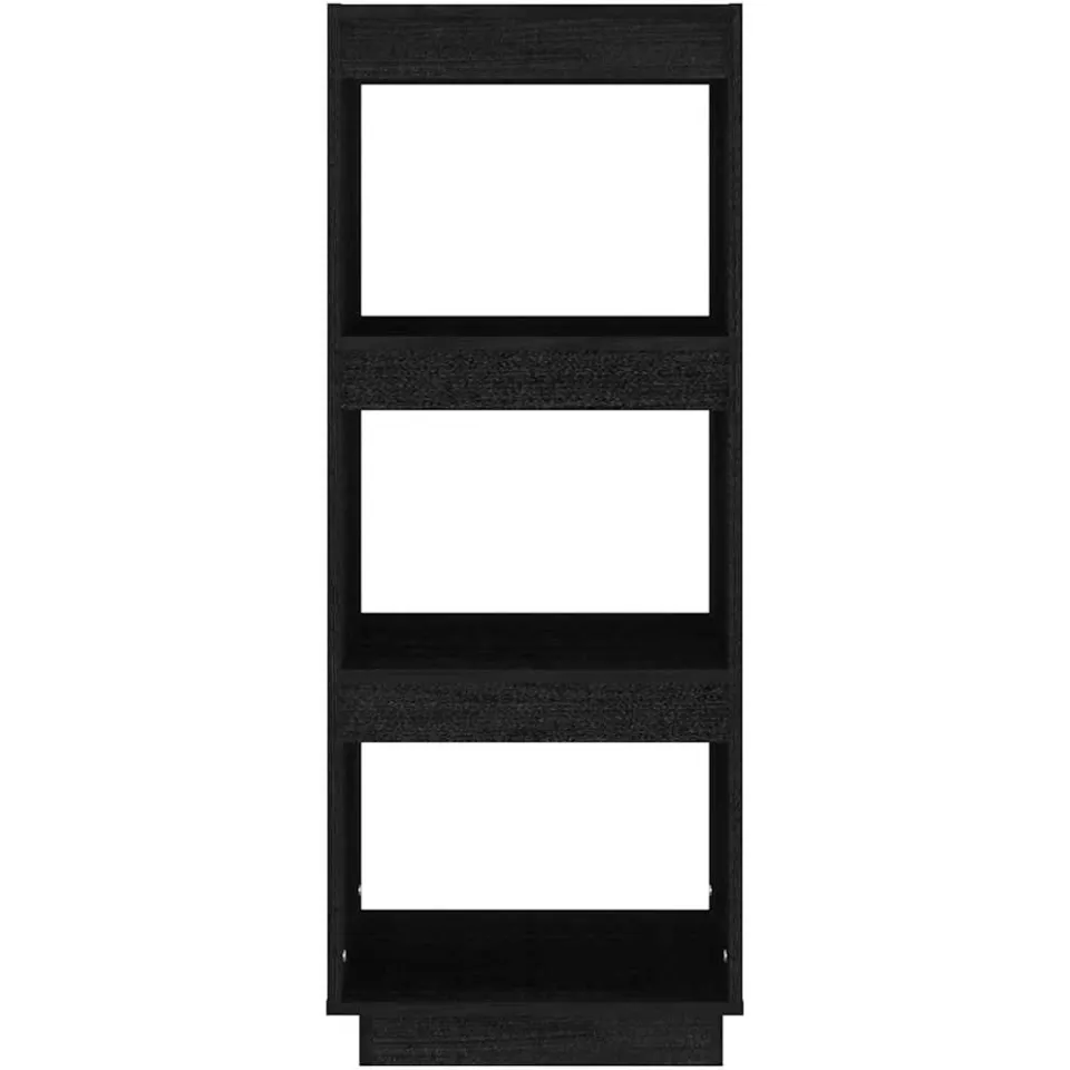 vidaXL Boekenkast/kamerscherm 40x35x103 cm massief grenenhout zwart, foto 4