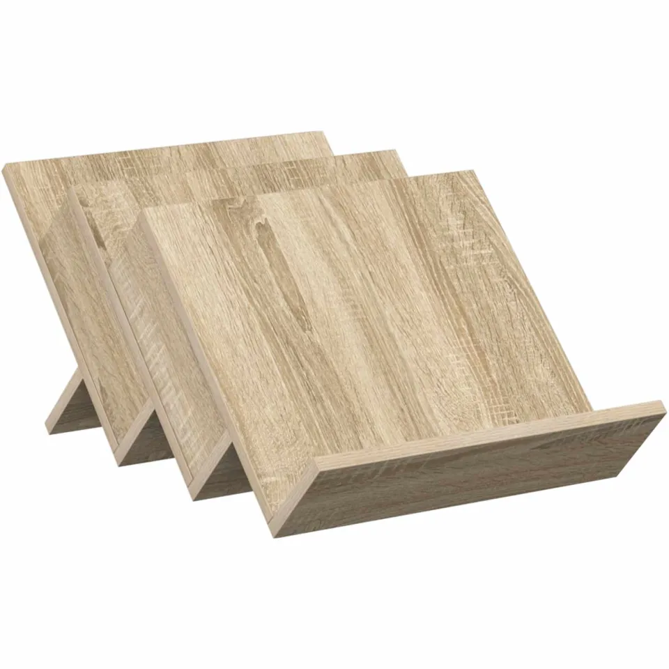 vidaXL Tijdschrift Rek Sonoma Eiken 53 x 40 x 28,5 cm Bewerkt hout, foto 3