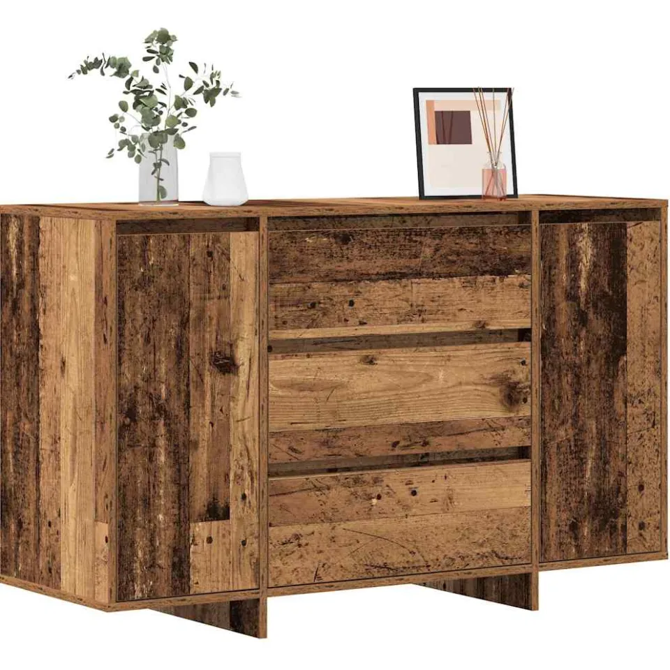 vidaXL Dressoir Oudhout 120 x 41 x 75 cm Bewerkt hout Bruin