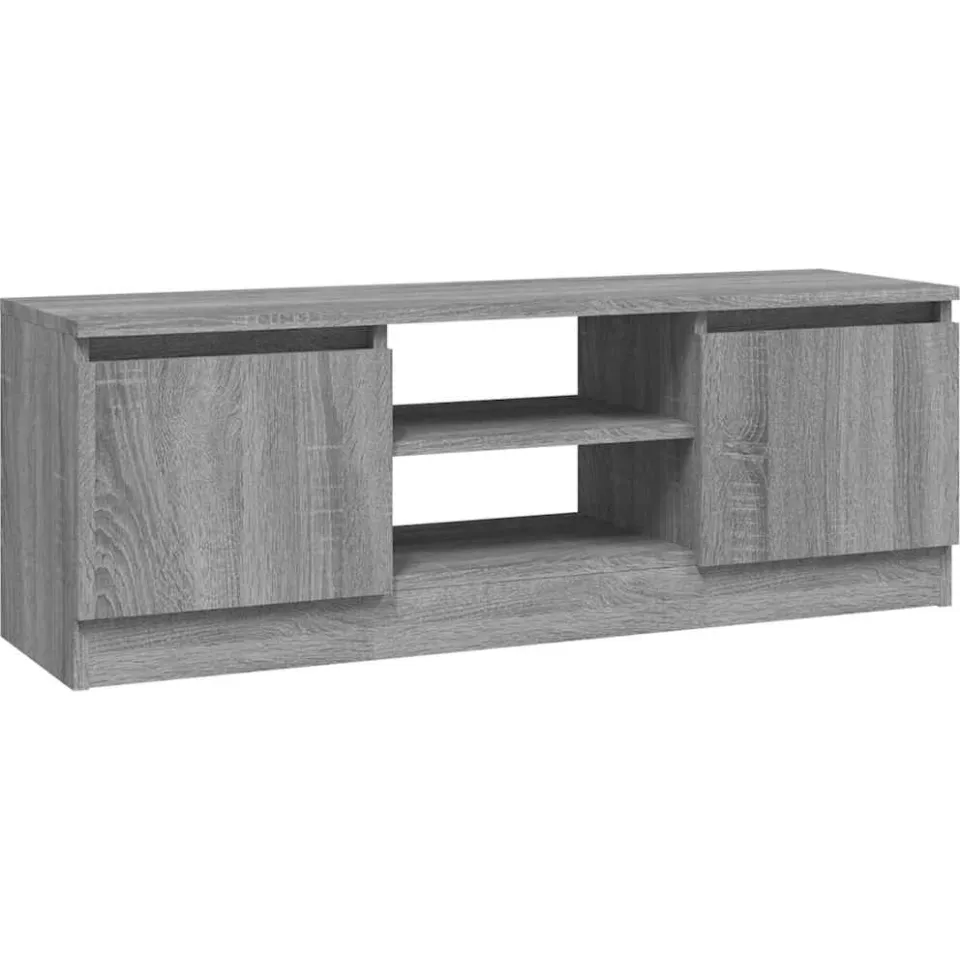 vidaXL Tv-meubel met deur 102x30x36 cm grijs sonoma eikenkleurig, foto 2