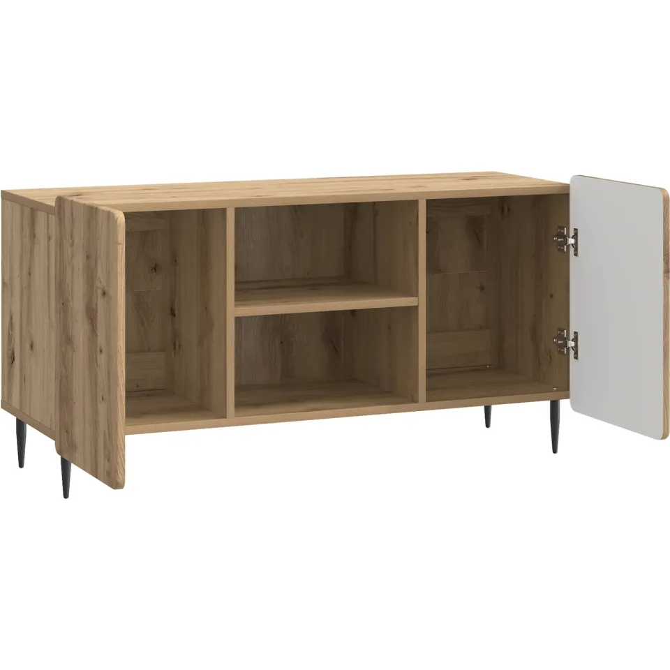 vidaXL TV-kast 102 x 34,5 x 52 cm Artisanaal eiken Bewerkt hout, foto 4