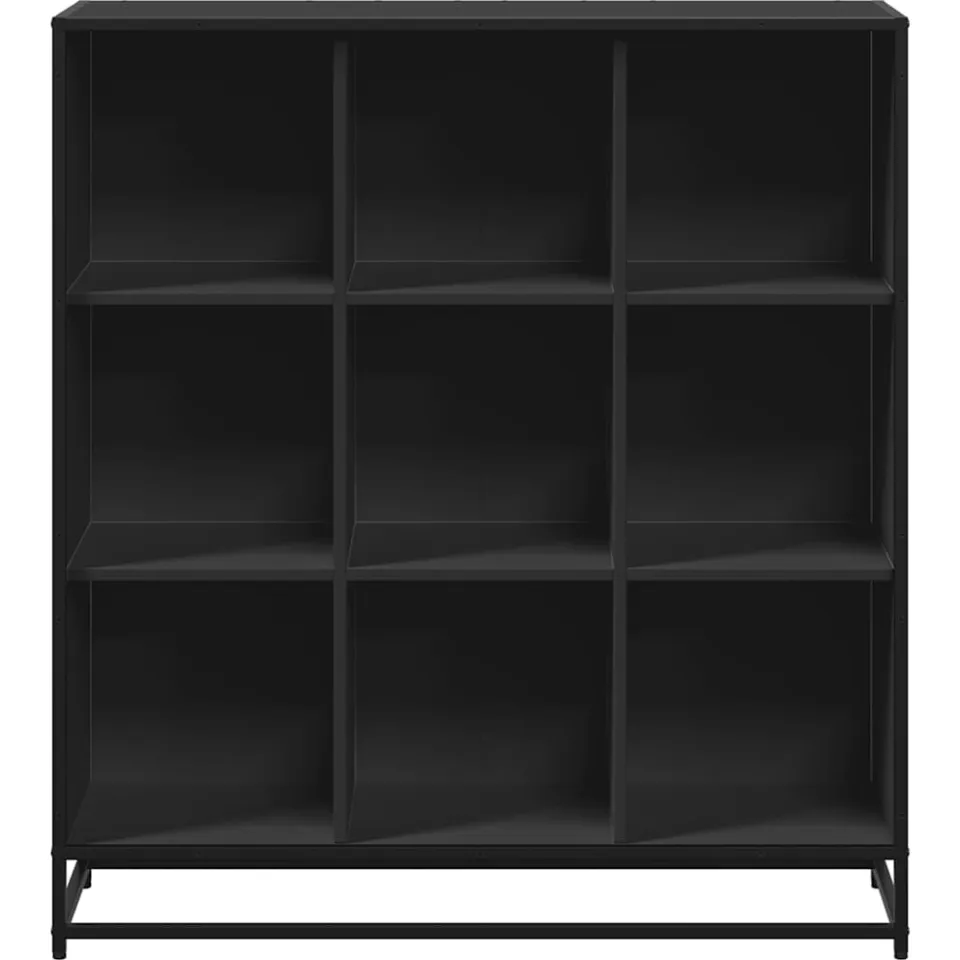 vidaXL Boekenkast 97,5x33x107,5 cm bewerkt hout en metaal zwart, foto 4