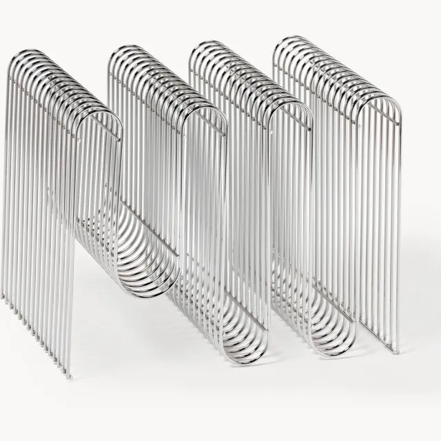 AYTM Metalen tijdschriftenhouder Curva Zilverkleurig