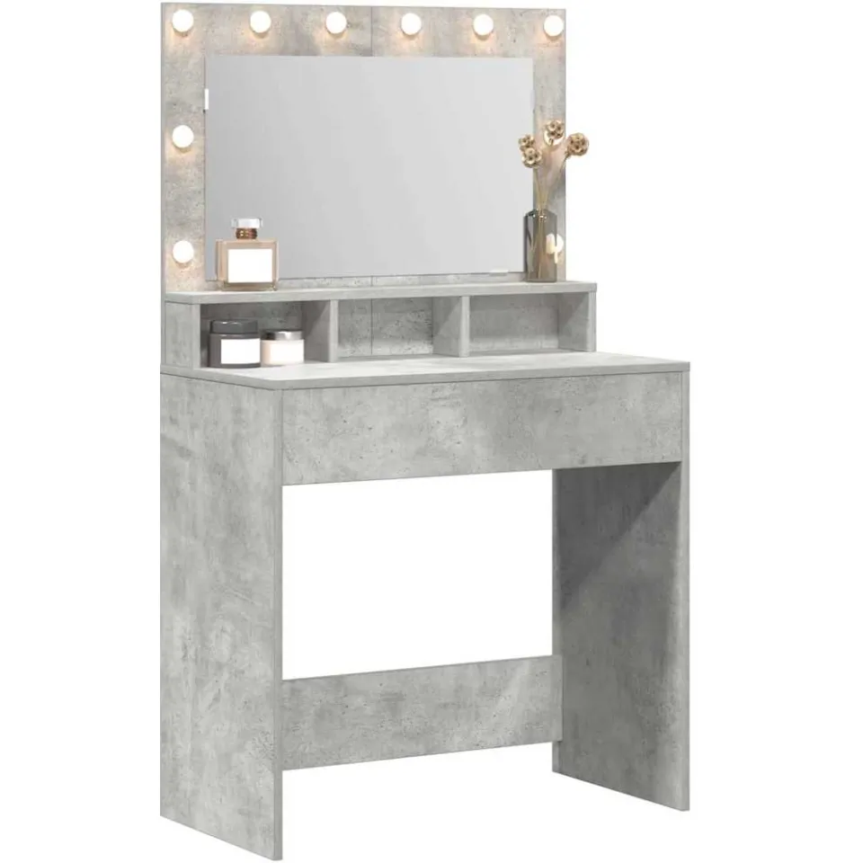 vidaXL Plafondtafel Beton Grijs 78,5 x 41 x 135 cm Bewerkt hout