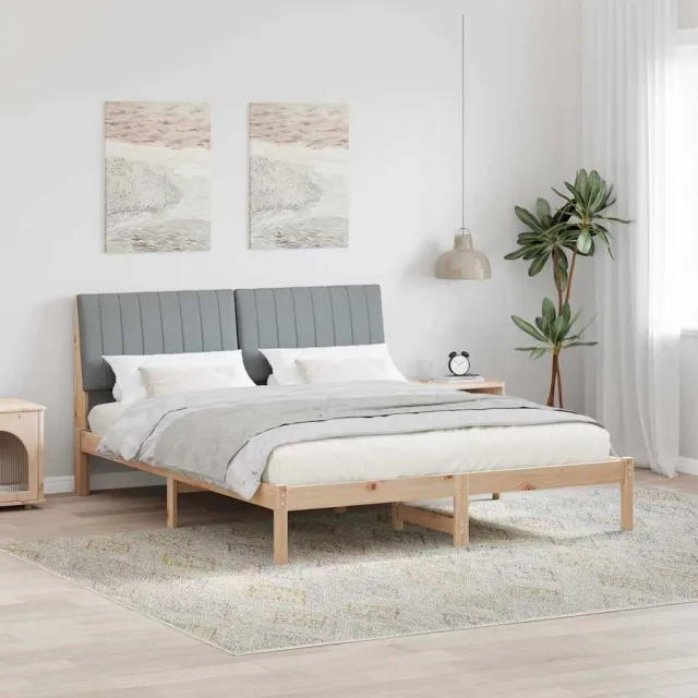 vidaXL Bedframe met hoofdeinde Bruin 150 x 200 cm Massief grenenhout